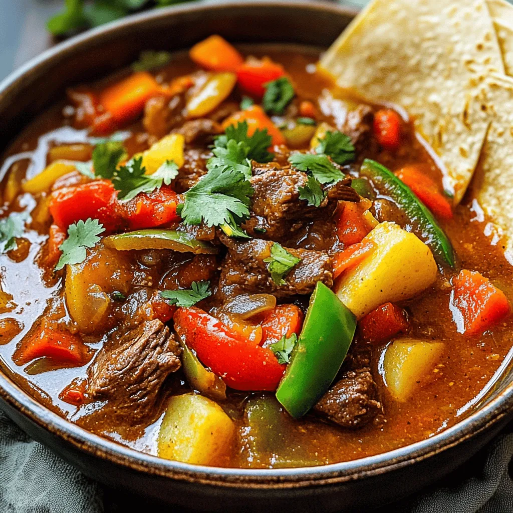 For a great carne guisada, the right ingredients make all the difference. First, you need beef. I recommend using beef chuck. This cut has enough fat to stay juicy during cooking. It breaks down well, making the meat tender.