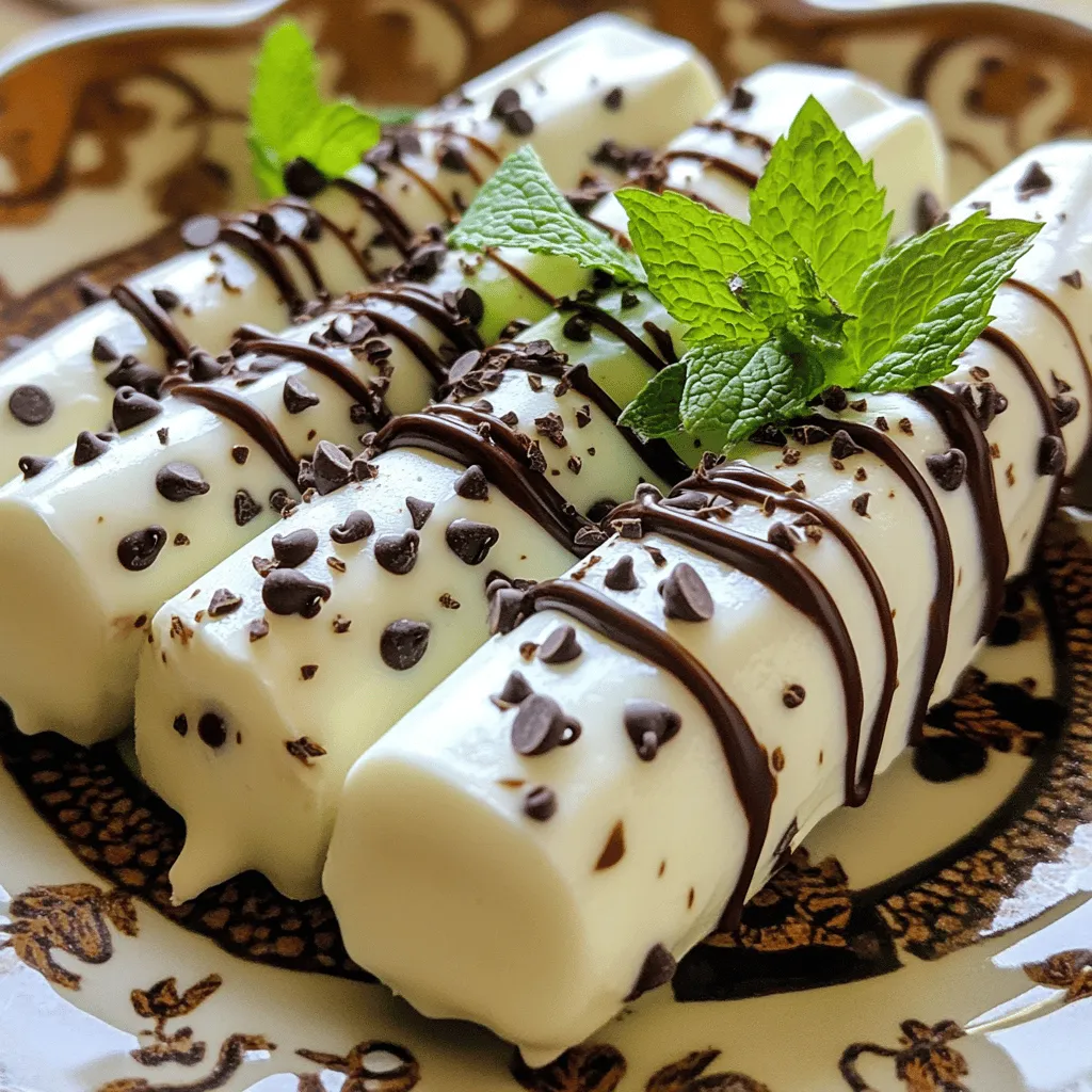 Chocolate Chip Mint Greek Yogurt Pops Refreshing Treat