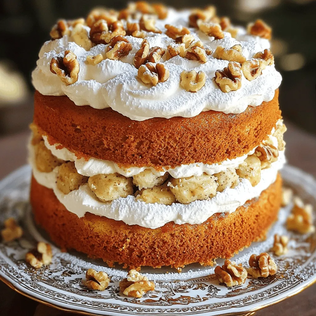Heavenly Banana Walnut Cream Cake Easy and Delicious Recipe