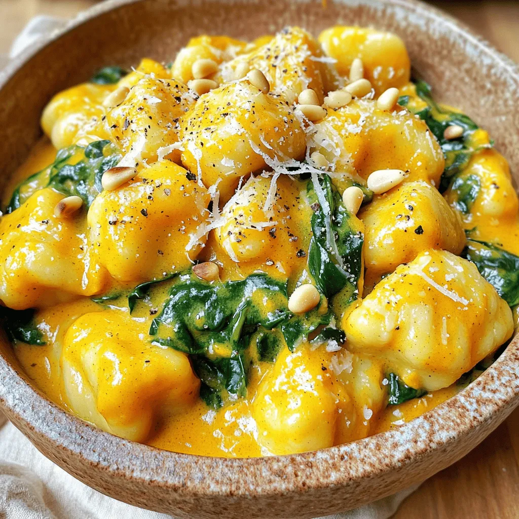 Creamy Pumpkin Gnocchi with Spinach Savory Delight