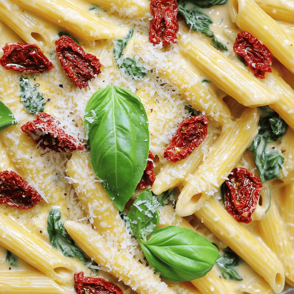 Creamy Sun-Dried Tomato Spinach Pasta Delight Recipe