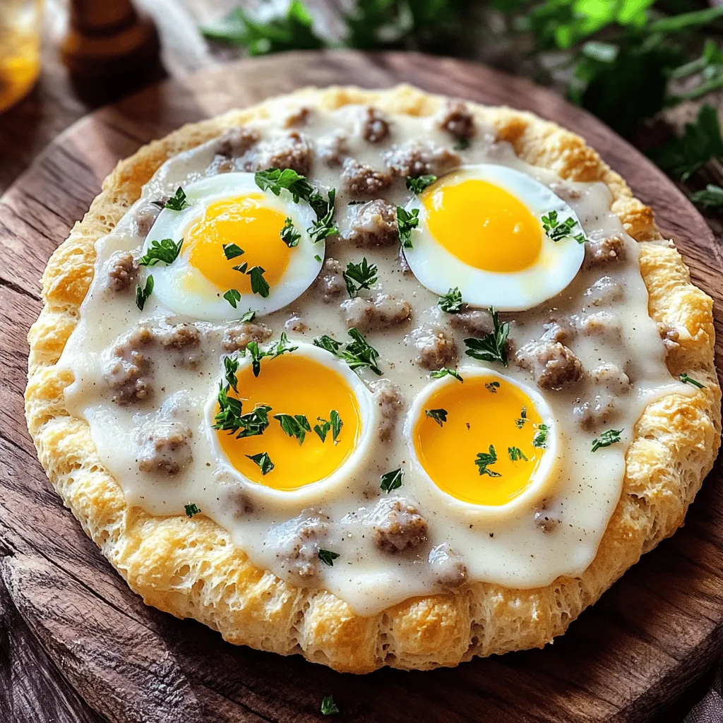 To make a tasty biscuits and sausage gravy breakfast pizza, you need some simple ingredients. Let’s break them down.
