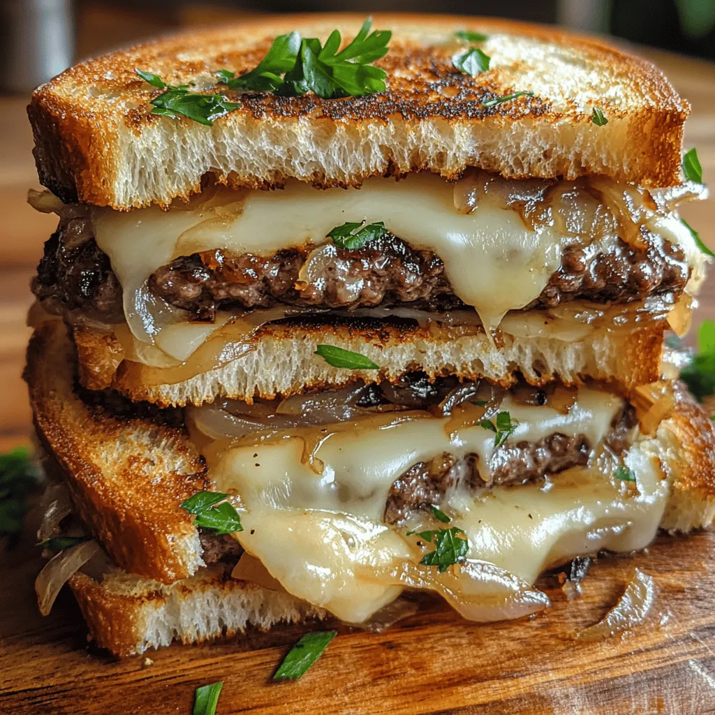 Caramelized Onion &#038; Swiss Patty Melts