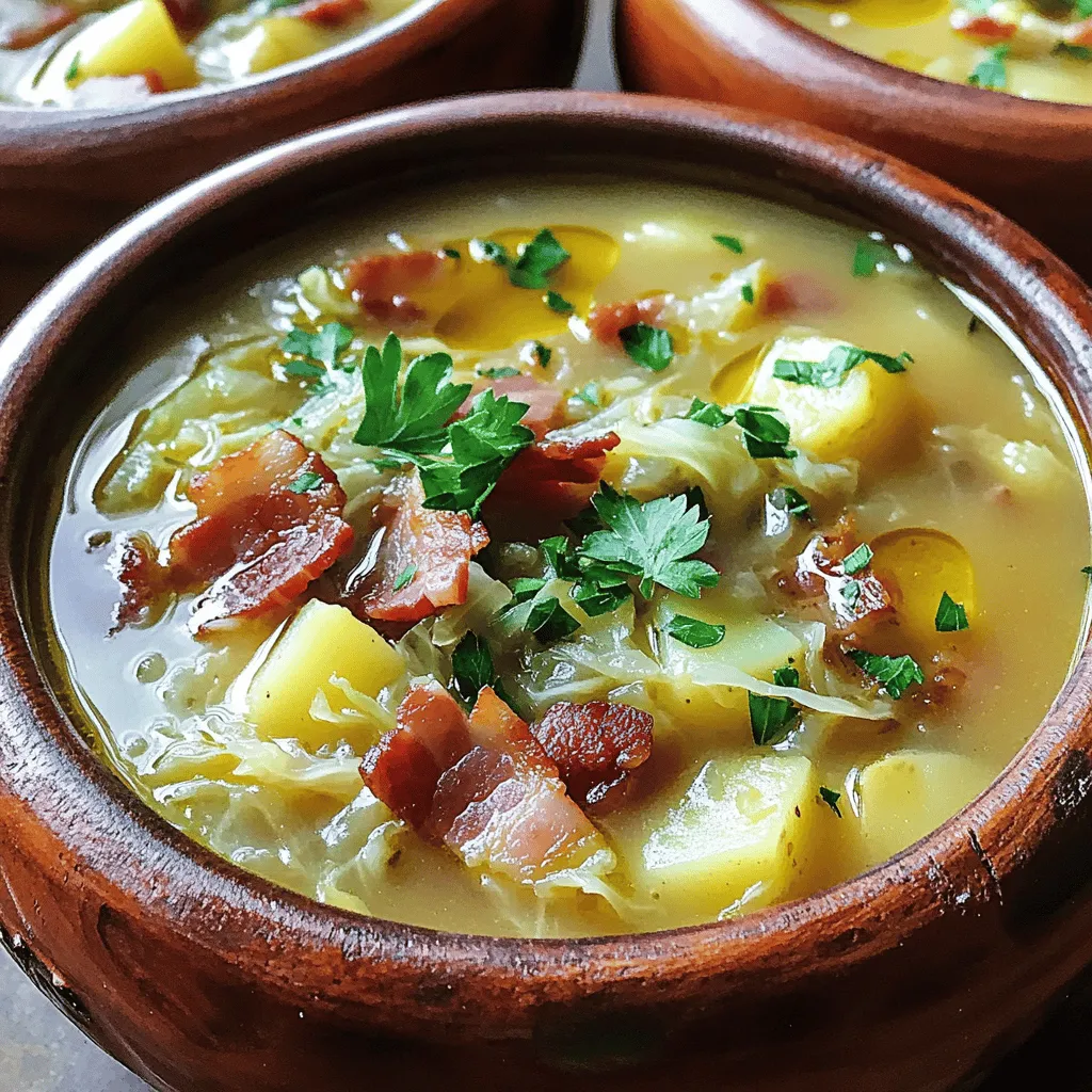 Irish Bacon, Cabbage, and Potato Soup is warm and comforting. Each ingredient plays a key role in making this soup delicious and nutritious.