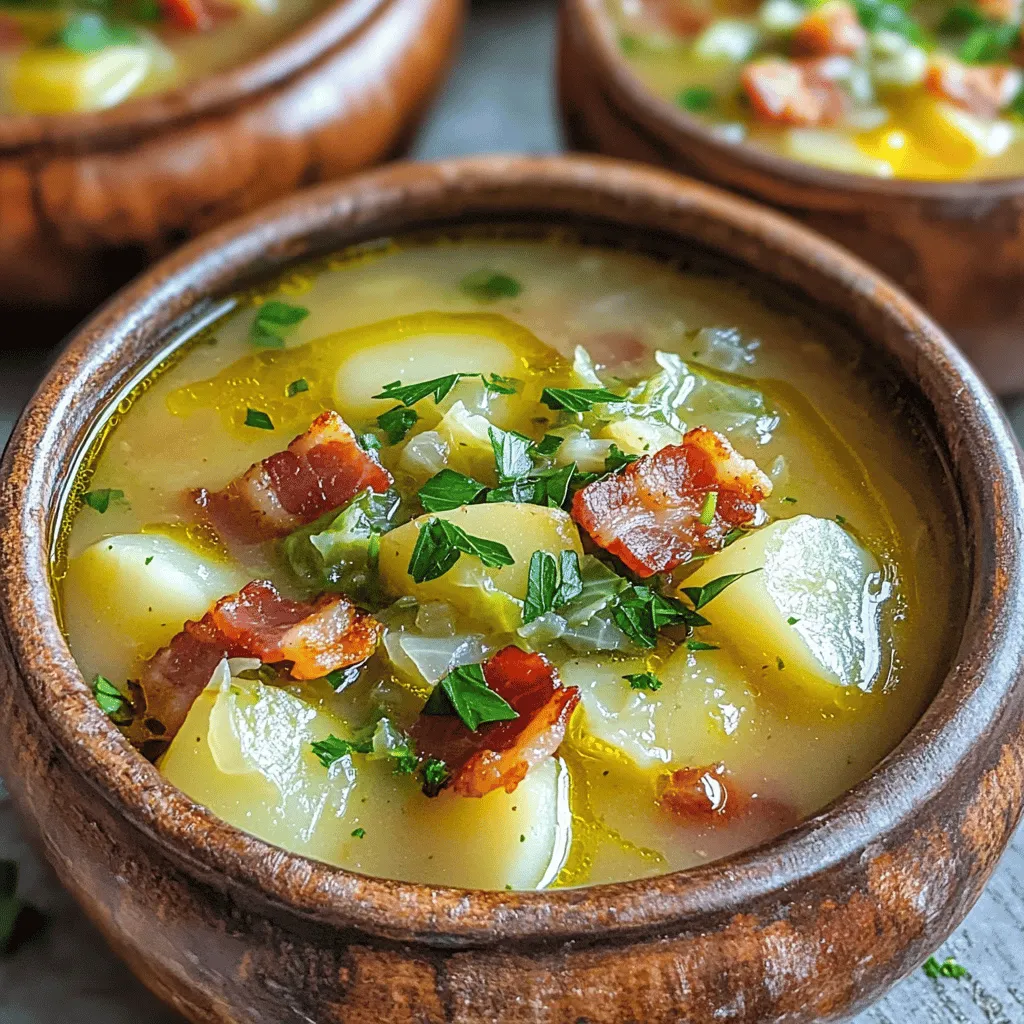 Irish Bacon, Cabbage, and Potato Soup Simple Recipe