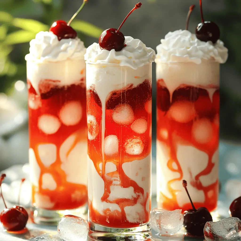 Cherry Italian Cream Sodas Refreshing Summer Treat