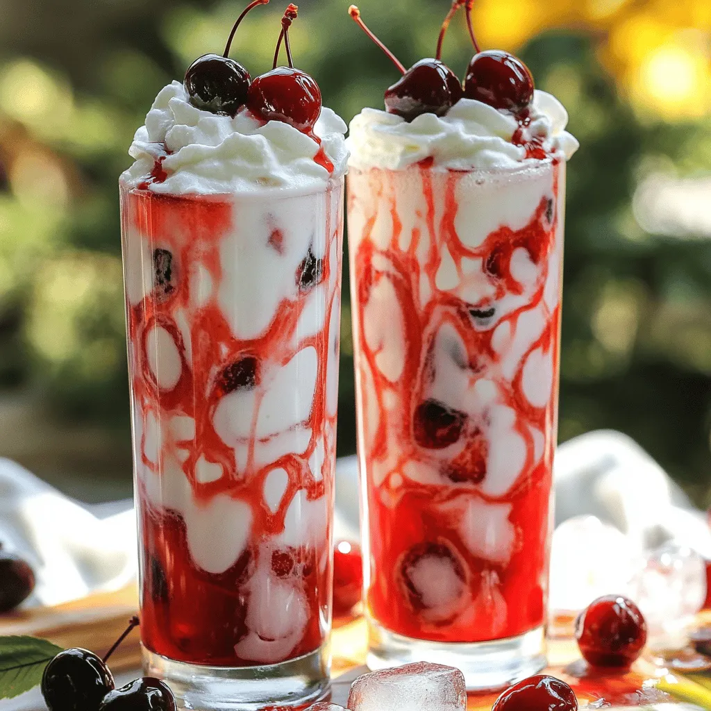 Cherry Italian cream sodas are a joy to make and enjoy. To create this tasty drink, you need simple ingredients. The first item is cherry syrup. This syrup gives the soda its sweet cherry flavor. Next, chilled sparkling water adds fizz. For richness, you will also need heavy cream. A teaspoon of vanilla extract enhances the cream