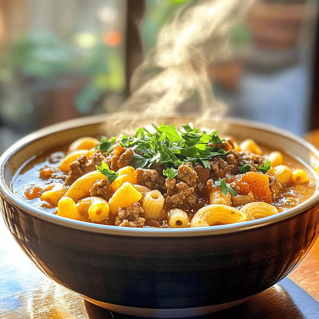 Classic Beef &#038; Tomato Macaroni Soup: A Hearty Homestyle Delight