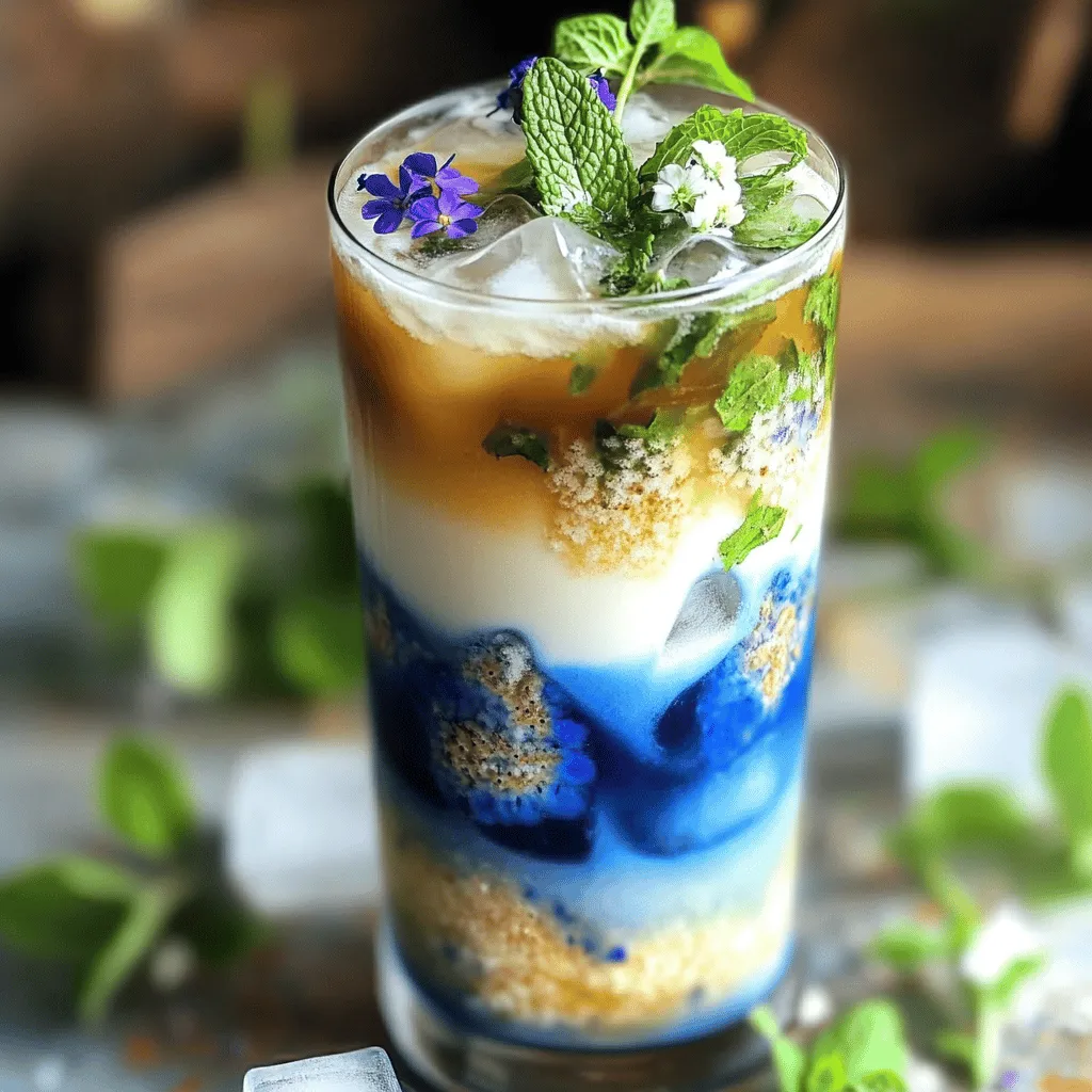 Create a Beautiful Iced Butterfly Pea Flower Latte Recipe