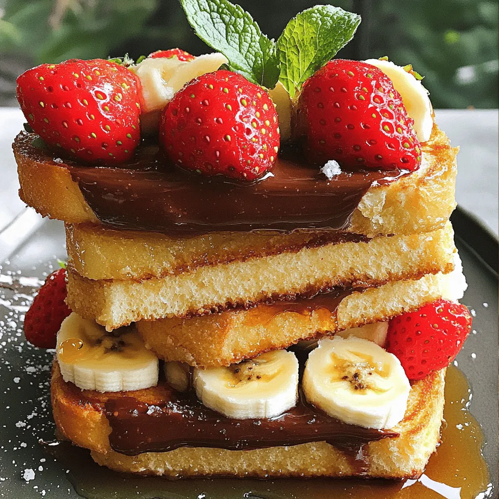 Delicious Banana Nutella With Strawberry Delight