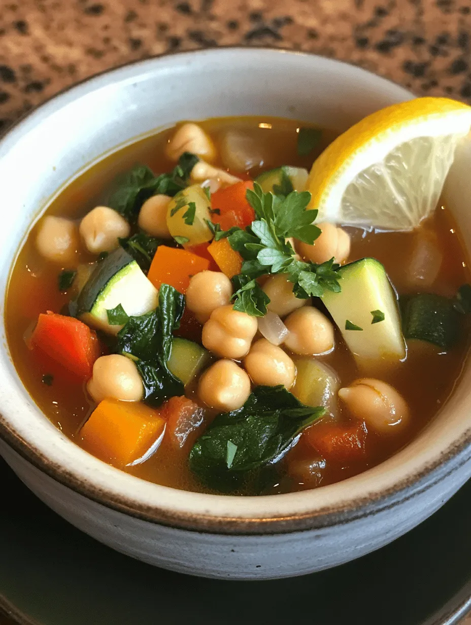 Chickpea &#038; Veggie Delight Soup with Ditalini: A Wholesome Vegan Recipe for All Seasons