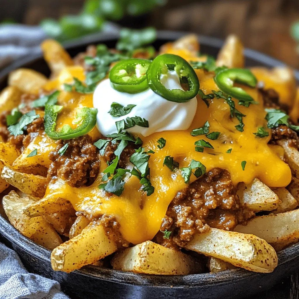 Cheesy Chili Delight Fries: A Flavorful Indulgence