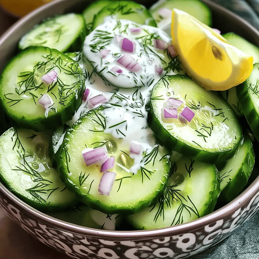 Creamy Cucumber Salad Fresh and Flavorful Delight