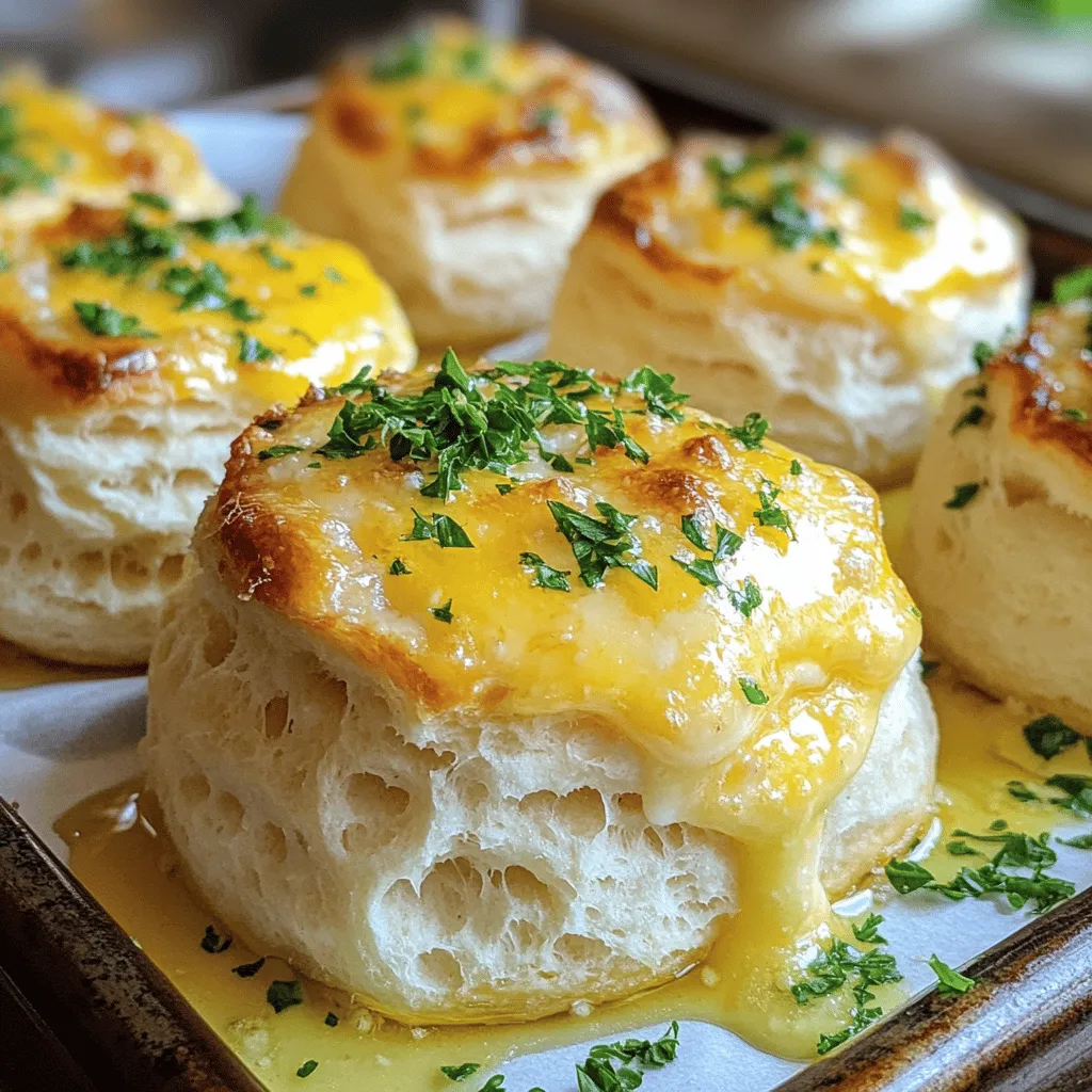 Crab Stuffed Cheddar Bay Biscuits with Lemon Butter