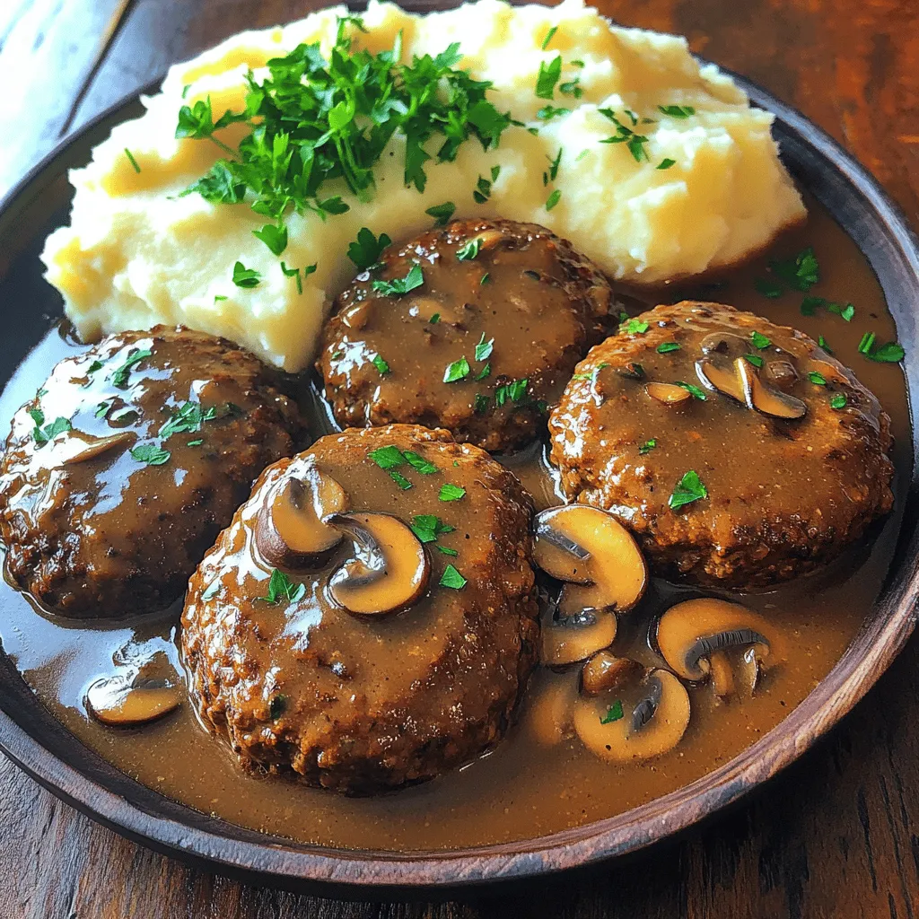 Old-Fashioned Salisbury Steak with Rich Mushroom Gravy Delight