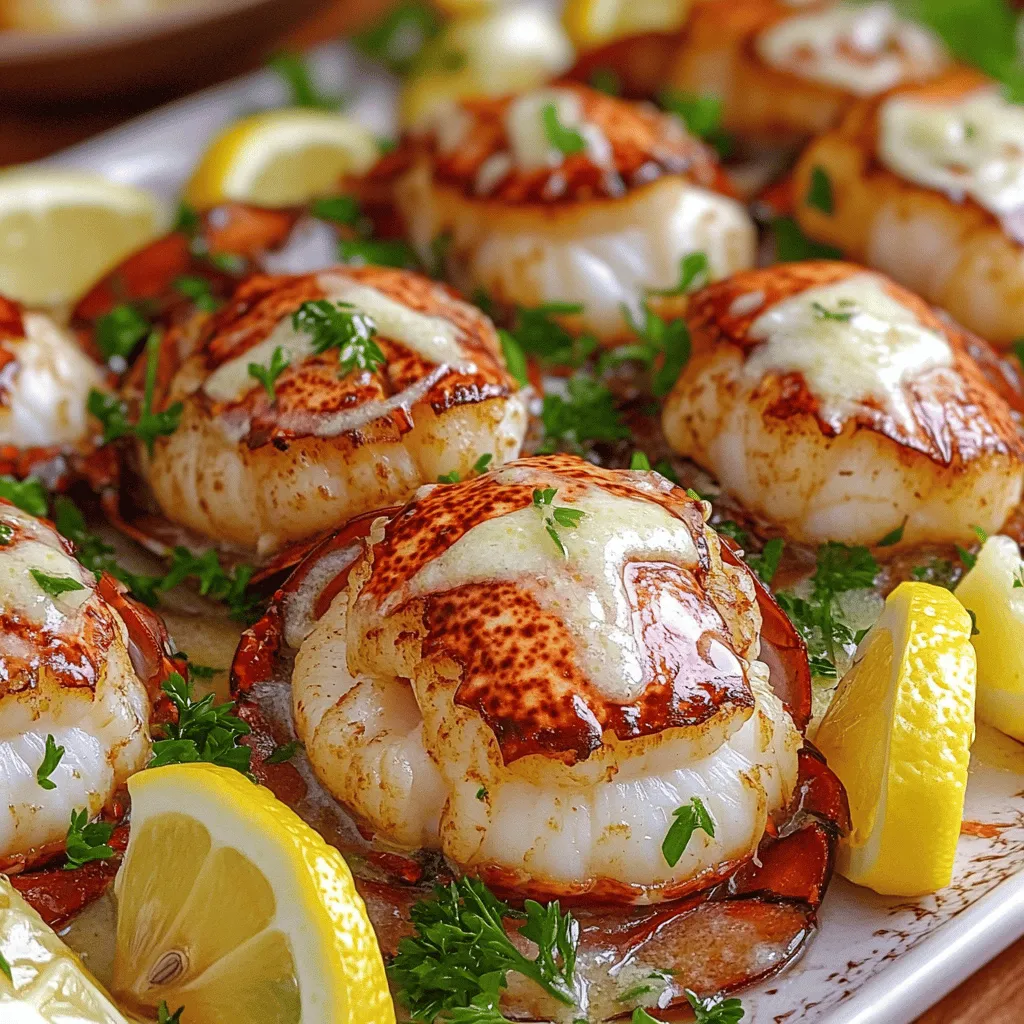 Garlic Butter Lobster Tail &#038; Scallops Feast Delight