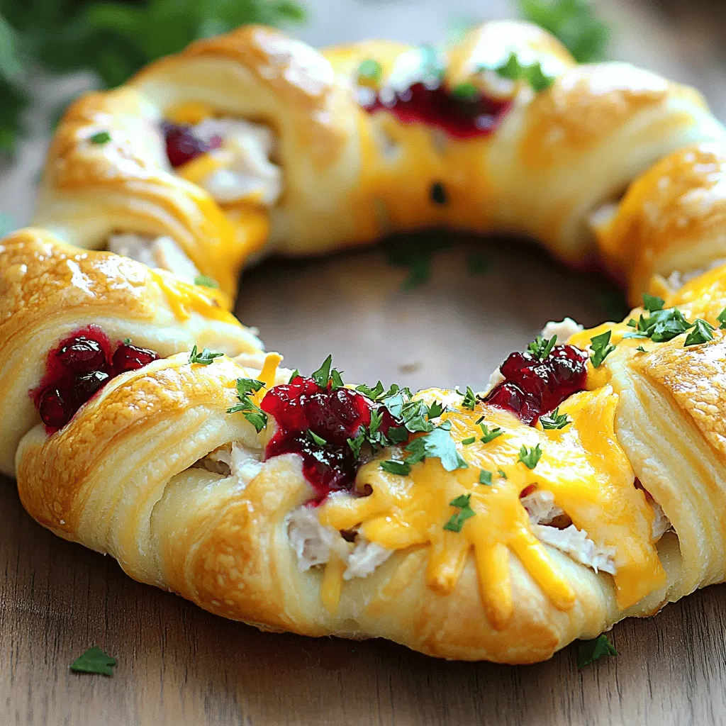 Savory Turkey and Cranberry Crescent Ring Delight