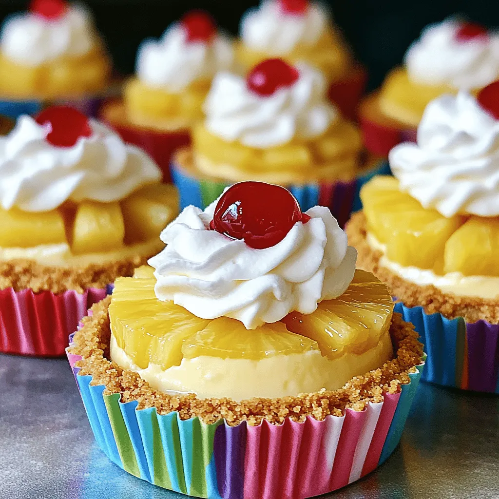 Mini Pineapple Upside-Down Cheesecakes Delight