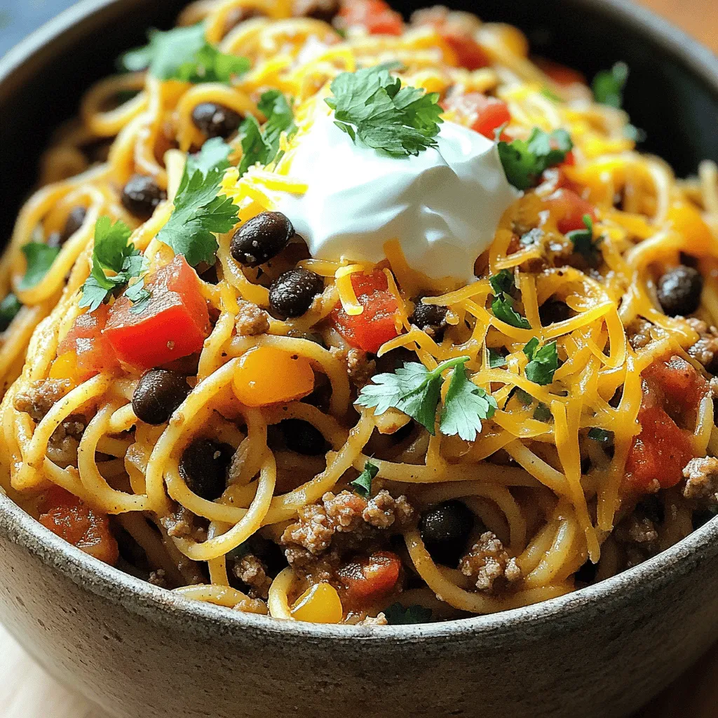 One Pot Taco Spaghetti Recipe