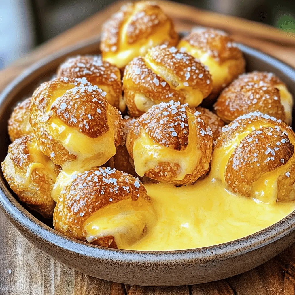 Twisted Delights: Pretzel Bites with Cheddar Sauce