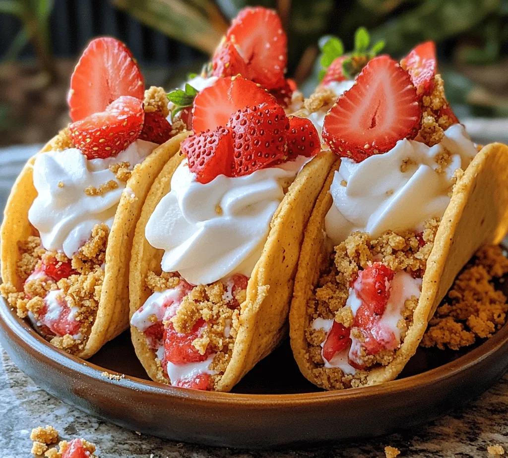 Dessert tacos have taken the culinary world by storm, transforming the way we think about sweet treats. This innovative twist on traditional tacos combines whimsical presentation with delicious flavors, making them a favorite at parties, gatherings, and casual family dinners alike. Among the most delightful variations is the Strawberry Crunch Cheesecake Taco, a mouthwatering fusion that elevates the classic cheesecake into a fun and portable dessert. Imagine a crispy graham cracker shell filled with rich cheesecake and topped with a strawberry crunch—it