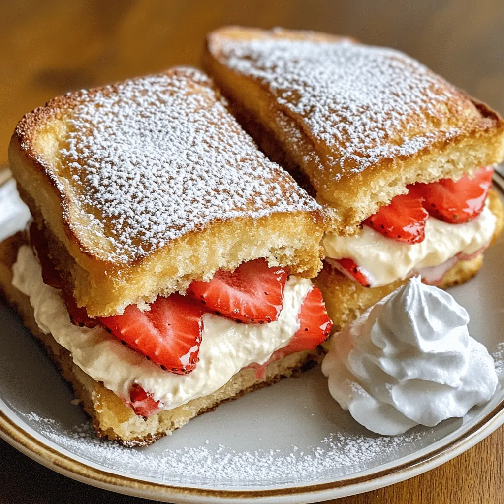 Fried Strawberry Cheesecake Sandwiches Delicious Treat