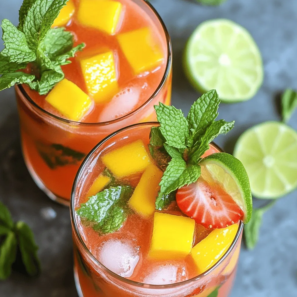 Strawberry Mango Agua Fresca Refreshing Summer Drink