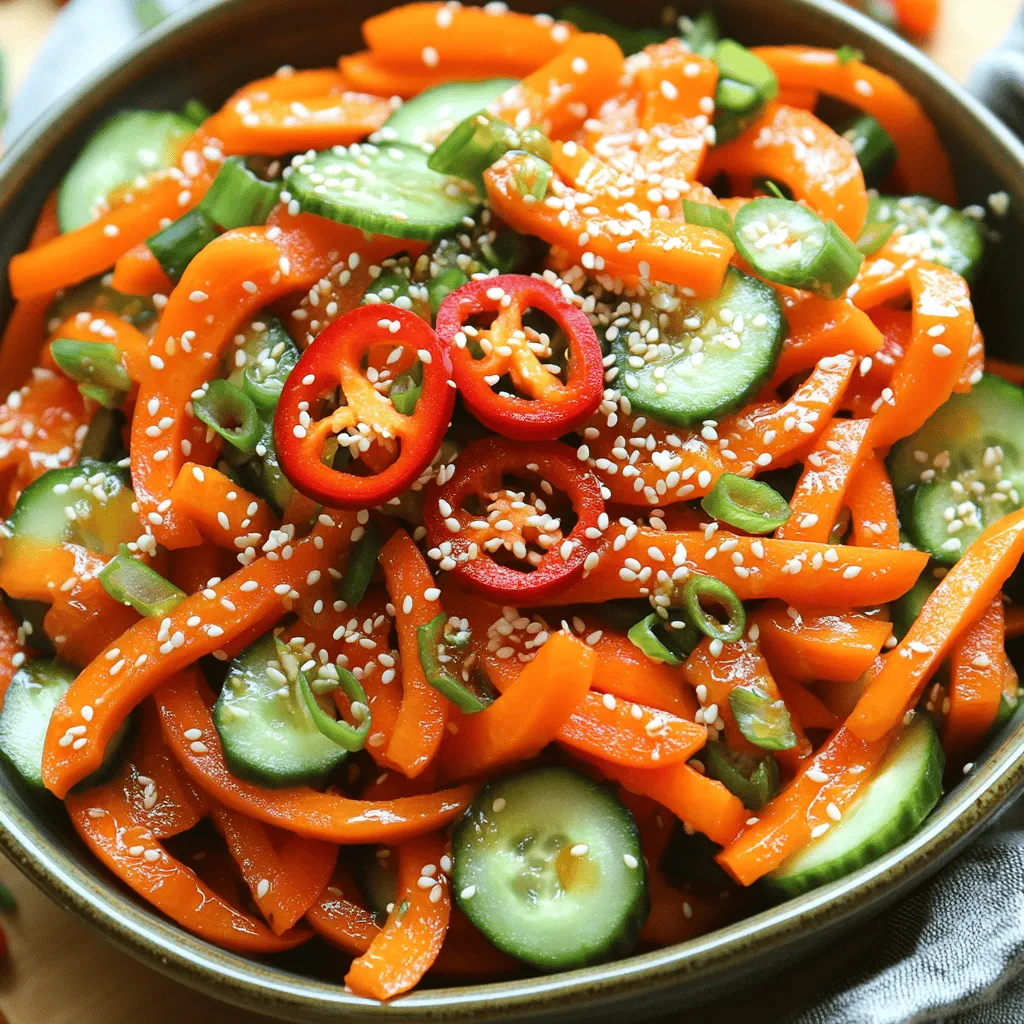 Korean Carrot Salad Refreshing and Flavorful Dish