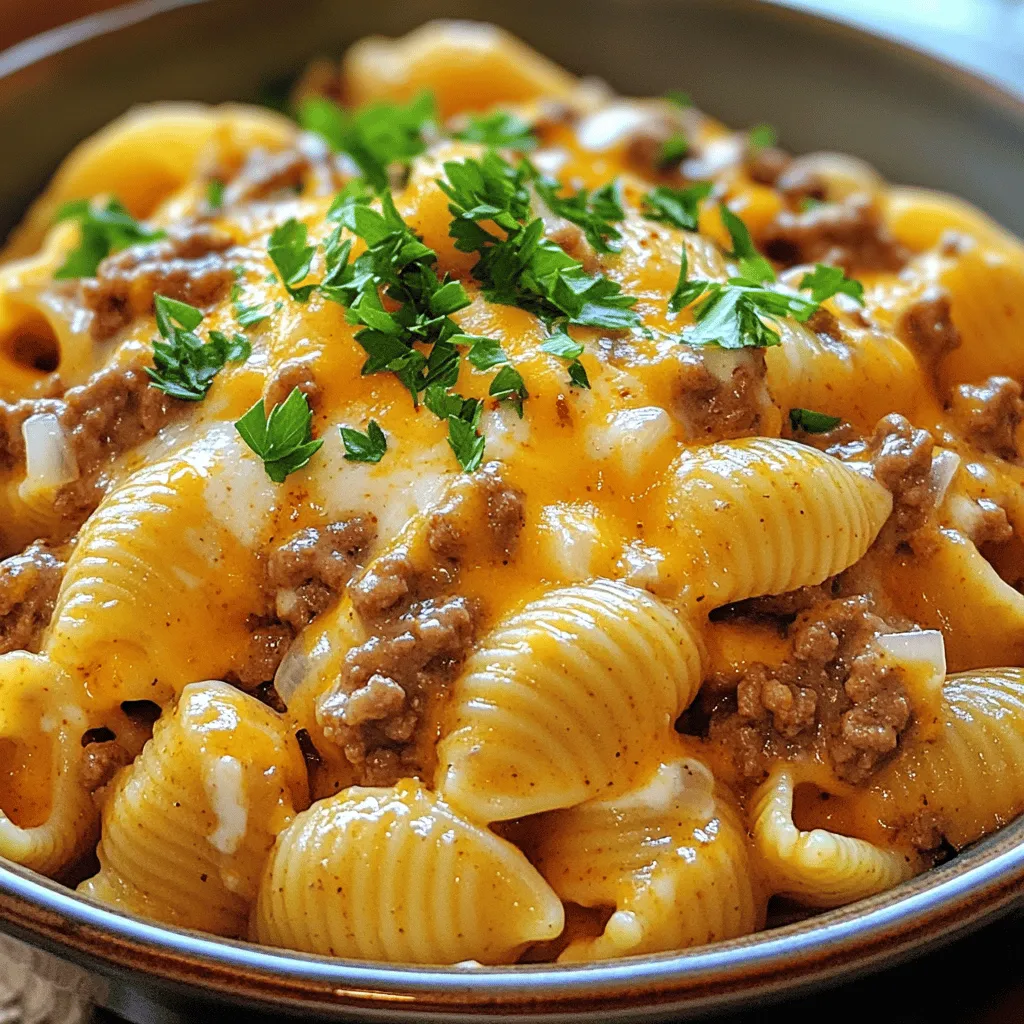 For a great creamy beef and shells recipe, you need simple ingredients. Here’s a list to help you gather what you need: