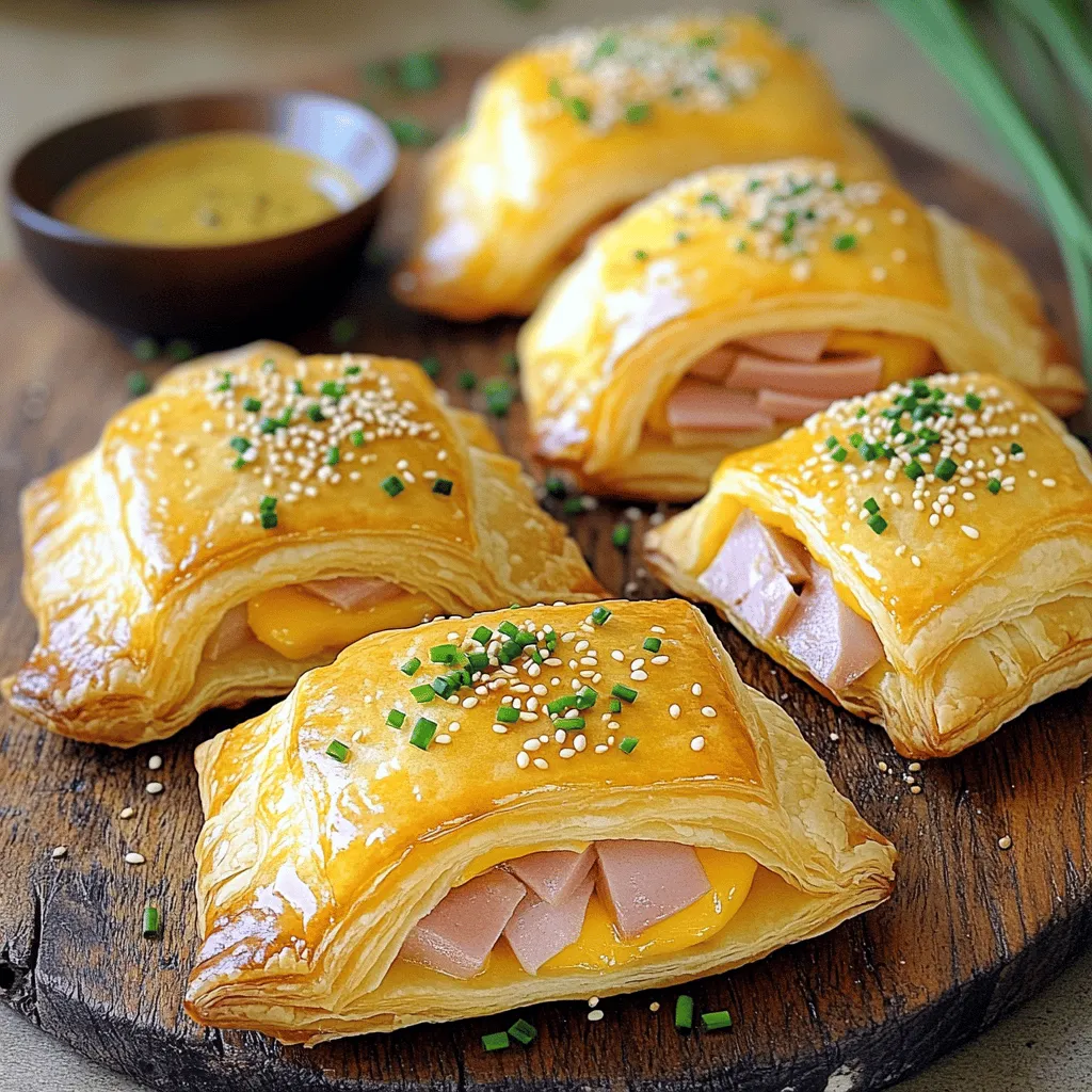 Savory Ham &#038; Cheese Puff Pastry Delights: A Flaky, Flavorful Treat
