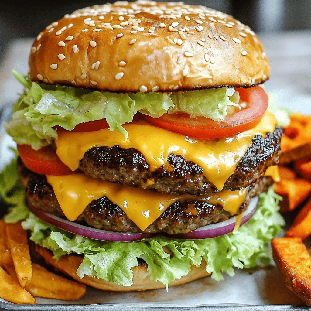 Double Cheesy Smash Burger with Special New York Sauce