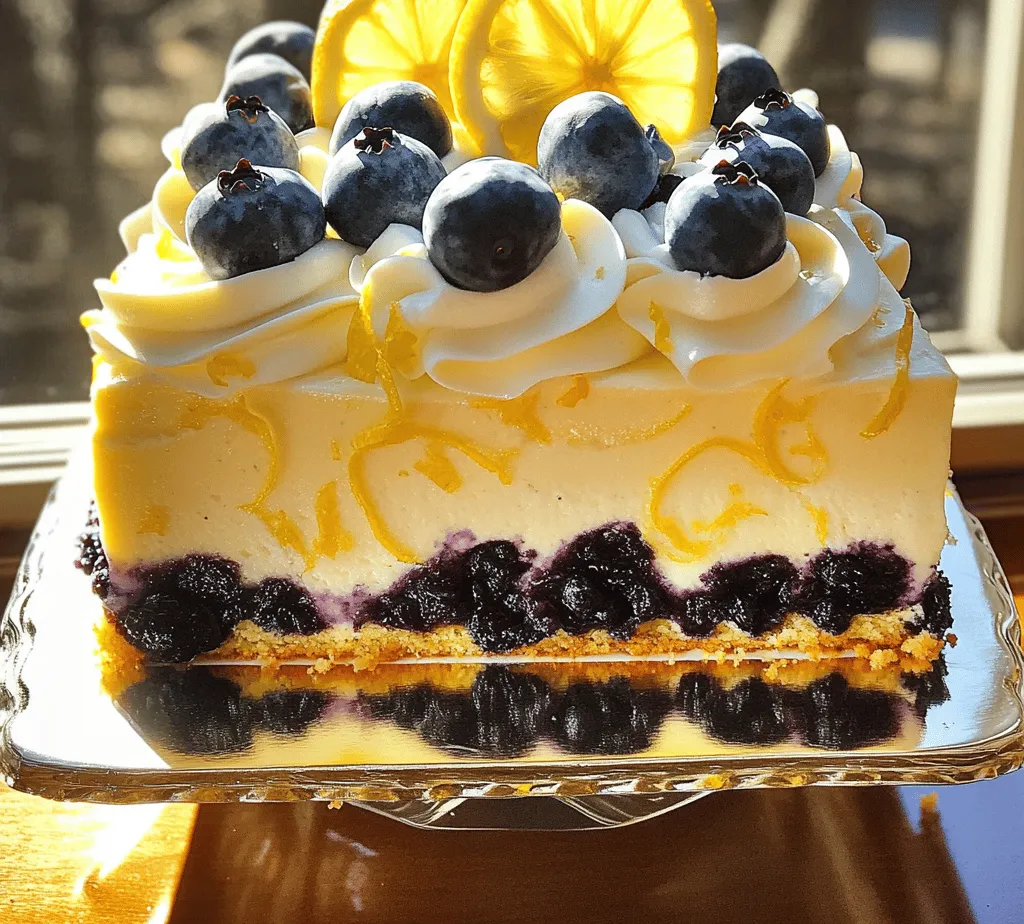 The Lemon Blueberry Cheesecake Cake is a dessert that beautifully marries the creamy richness of cheesecake with the moist, fluffy texture of blueberry cake. This delightful treat captures the essence of summer in every bite, with the bright, zesty notes of lemon perfectly complementing the sweet, juicy blueberries. Whether you’re celebrating a special occasion, hosting a family gathering, or simply indulging in a well-deserved treat, this cake is sure to impress both the eyes and the palate.