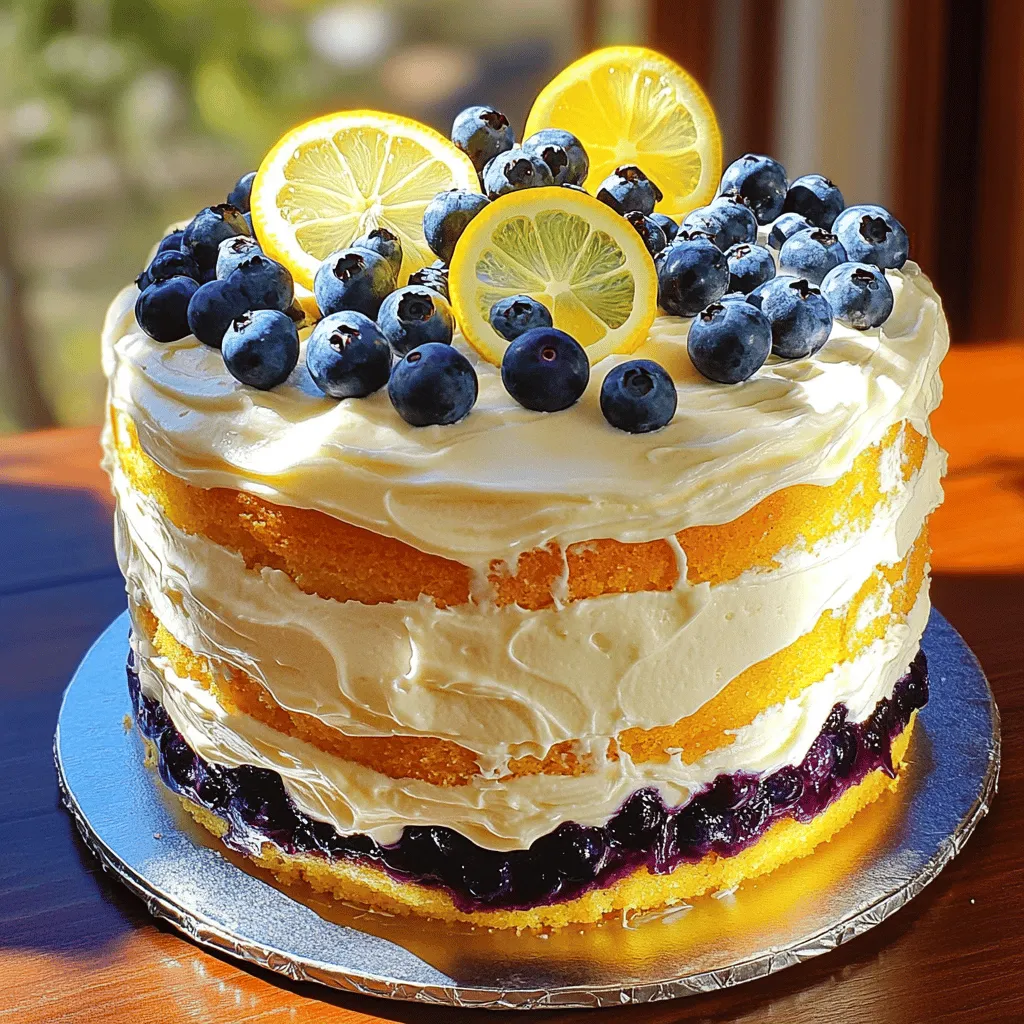 Lemon Blueberry Cheesecake Cake Recipe