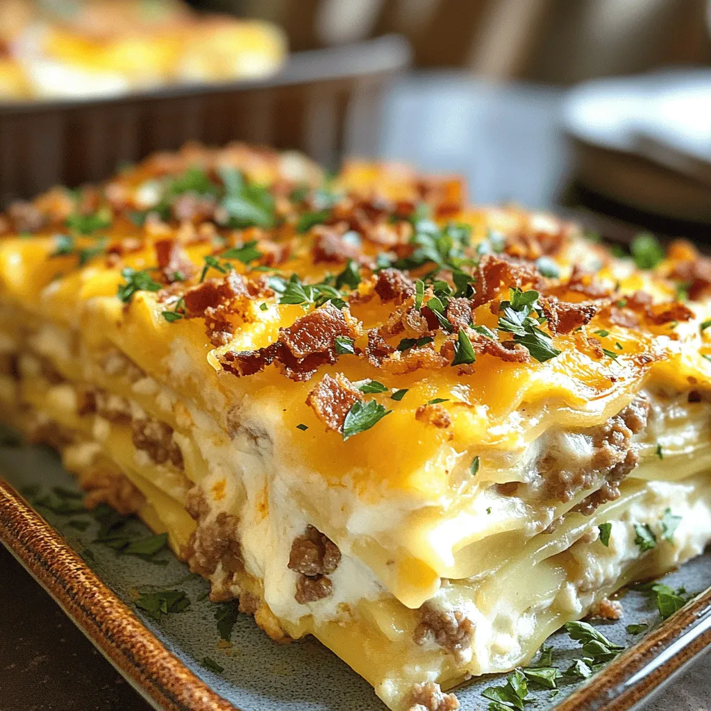 Parmesan Garlic Cheeseburger Lasagna with Bacon: A Comfort Food Delight
