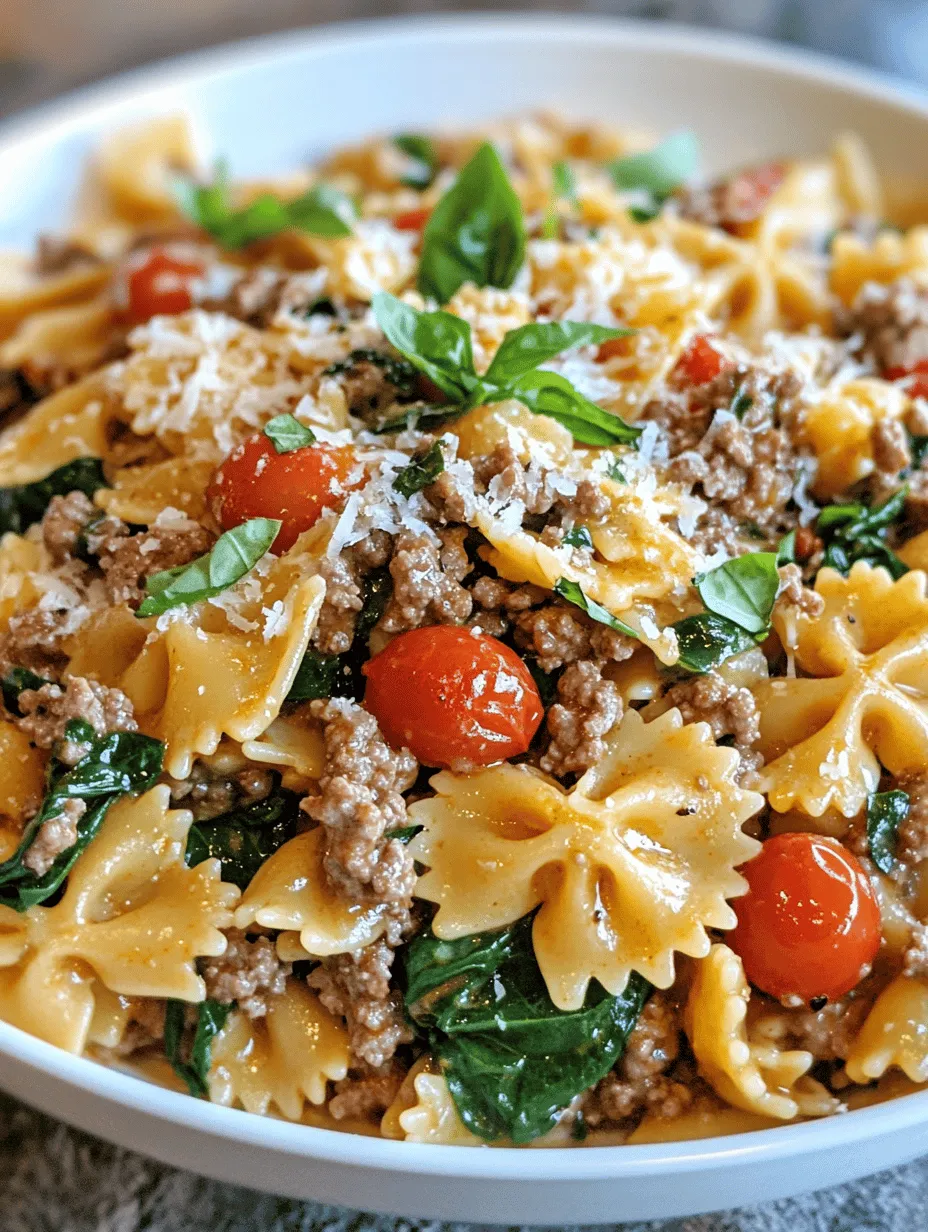 Creamy Beef and Bowtie Pasta: A Hearty Dinner Delight