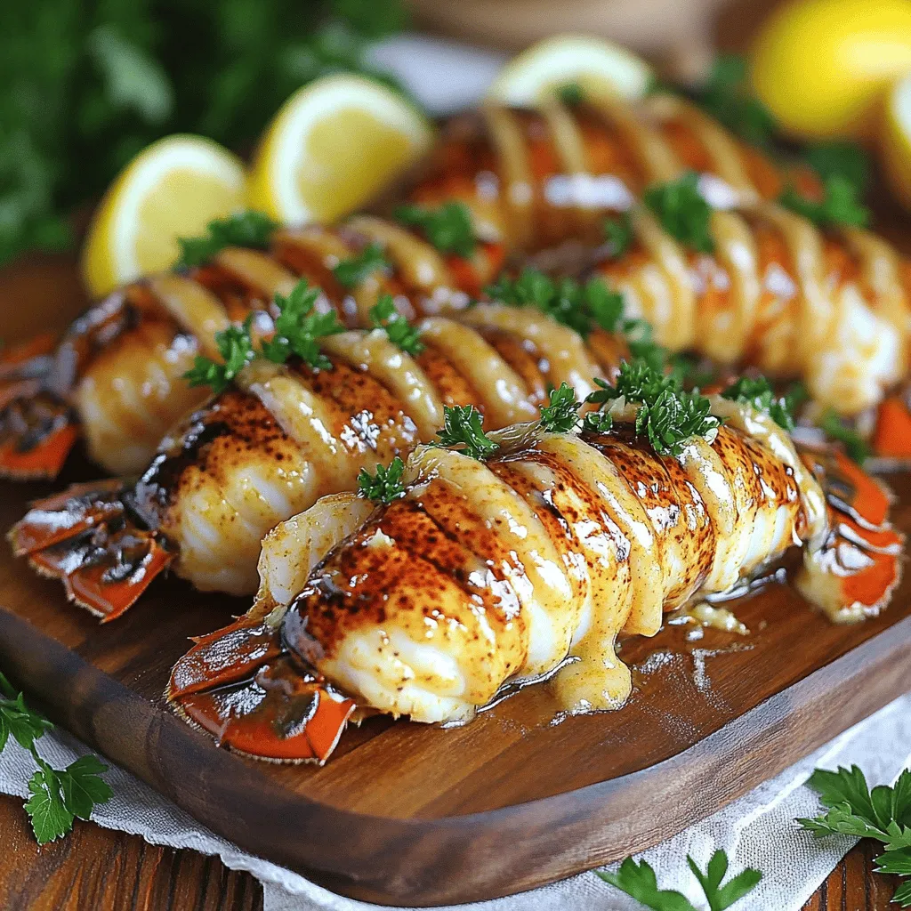 The garlic butter lobster tail recipe needs just a few simple ingredients. You start with two fresh lobster tails. These are the stars of the dish. Next, you need four tablespoons of unsalted butter. This adds richness to the meal. Four cloves of garlic, minced, are essential for flavor. You can’t have garlic butter without garlic!