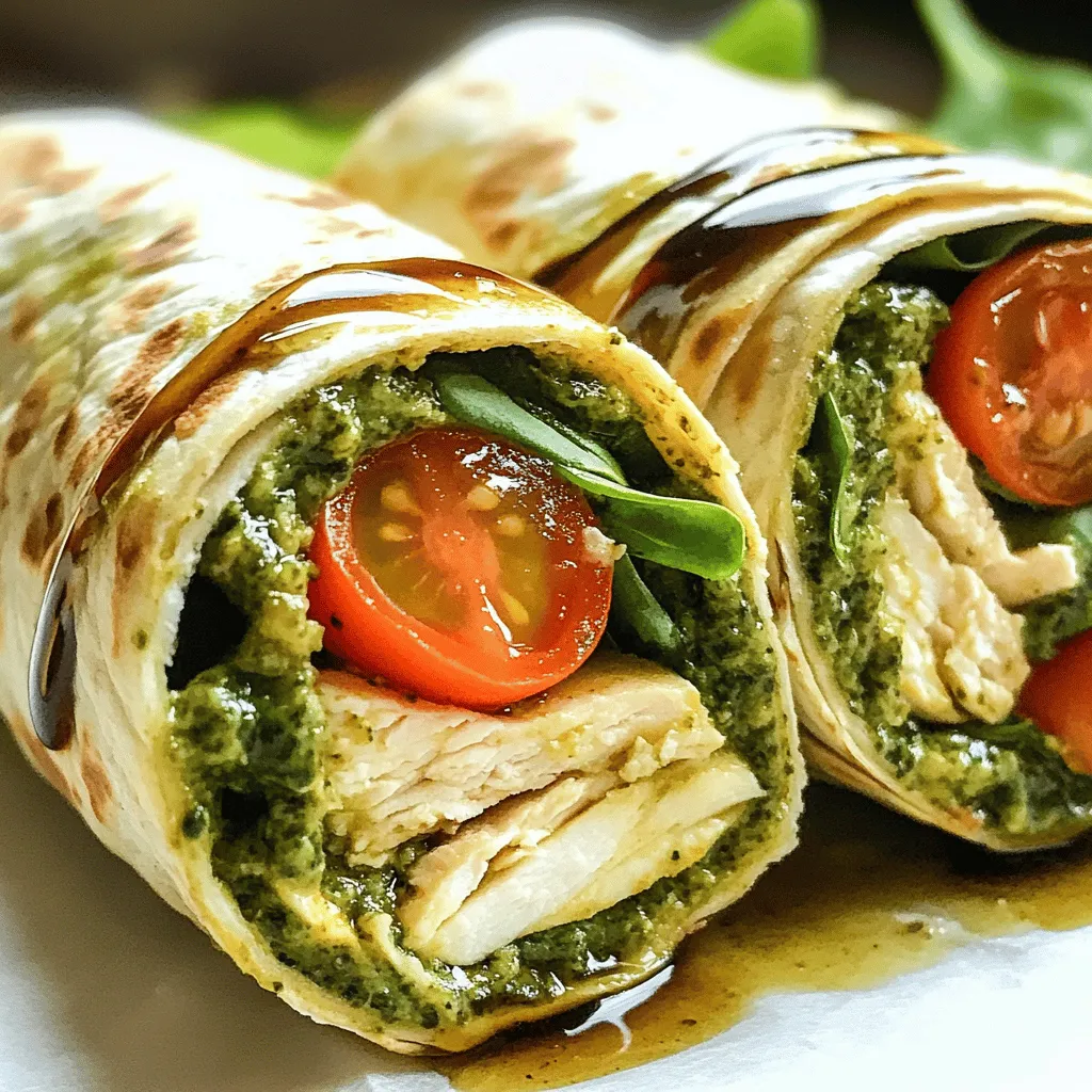 Savory Chicken Pesto Wraps Recipe