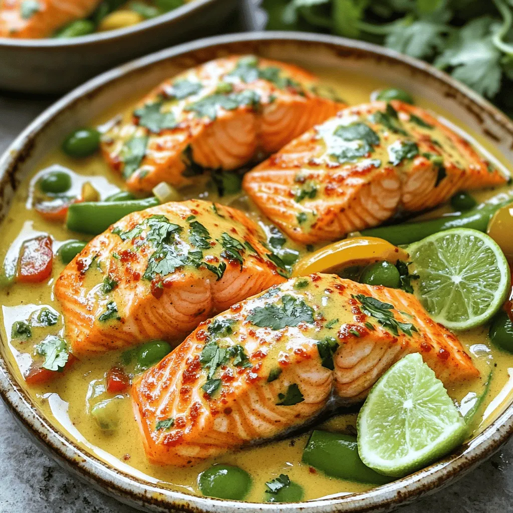 Coconut Curry Salmon with Garlic Butter Easy Delight