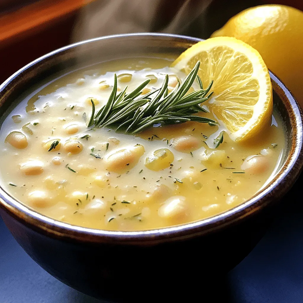 Lemon Rosemary White Bean Soup Flavorful and Healthy
