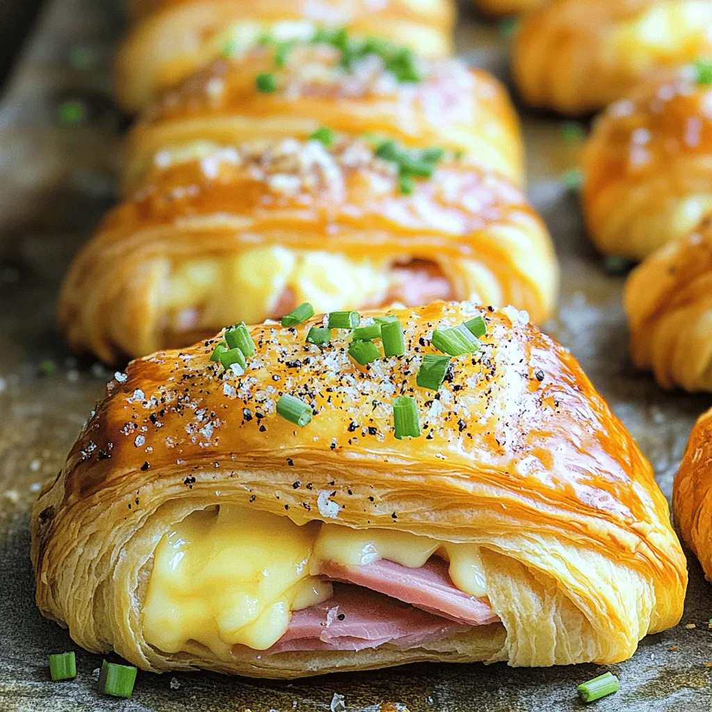 Baked Ham and Cheese Croissants Tasty and Simple Recipe