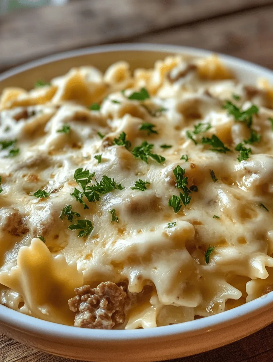 Cheesy Beef and Bowtie Pasta in Garlic Butter: A Comfort Food Delight