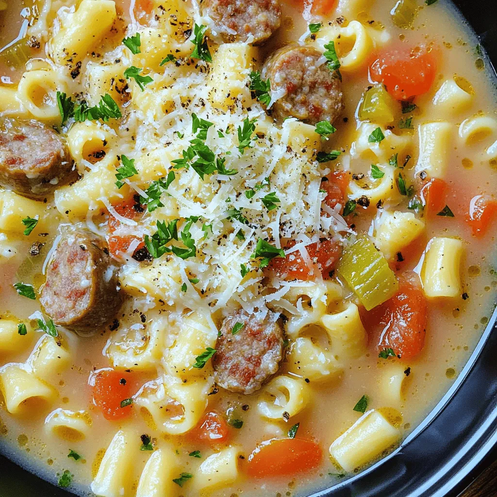 Creamy Parmesan Italian Sausage Ditalini Soup Delight