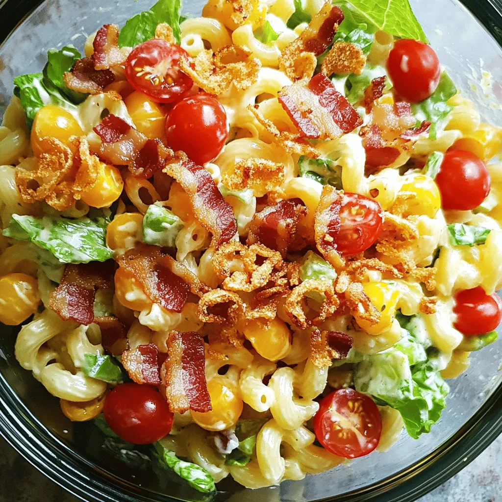 Crunchy Creamy BLT Pasta Salad Delight: The Ultimate Summer Dish