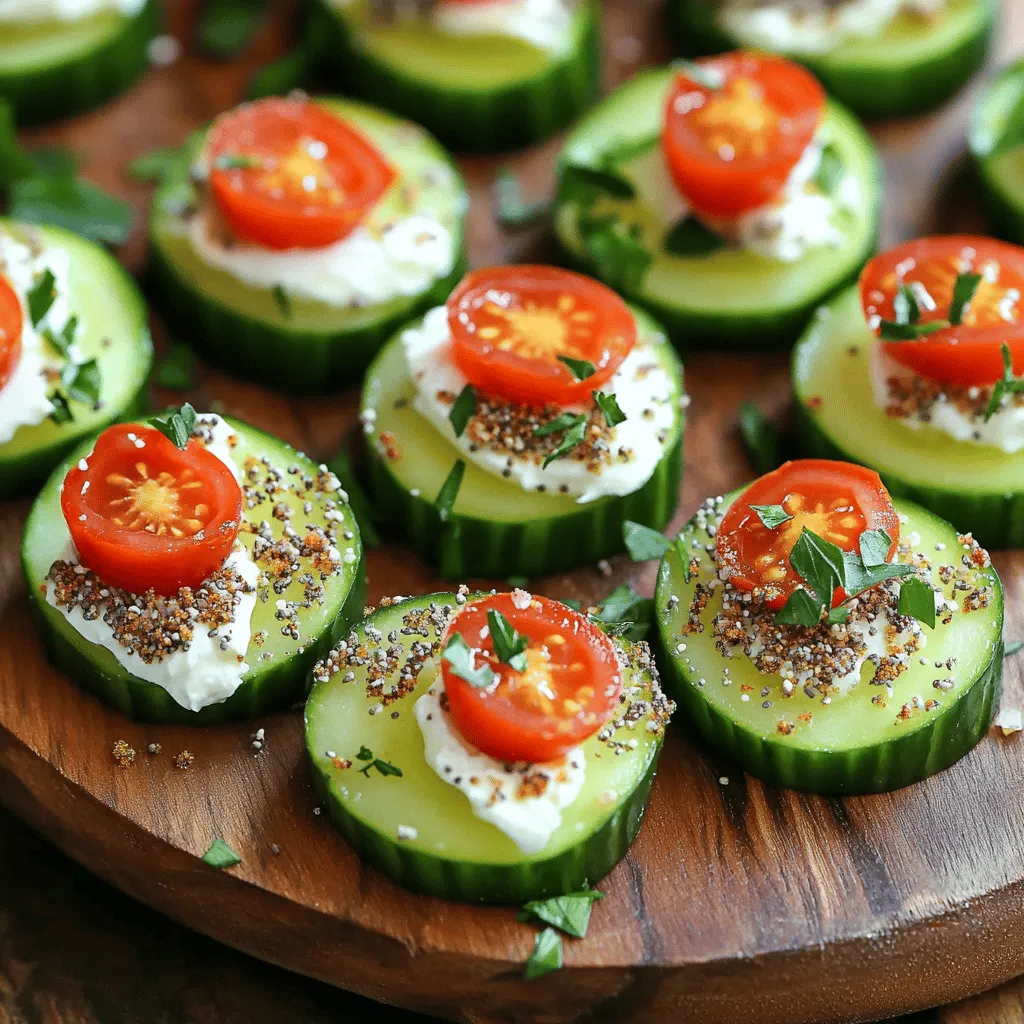 Everything Bagel Cucumber Bites Fresh and Flavorful Snack