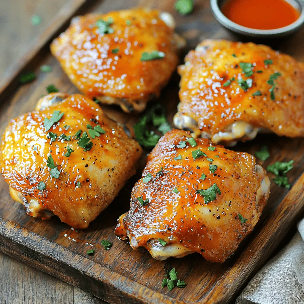 When making spice rubbed buffalo chicken thighs, the right ingredients make a big difference. You need bone-in, skin-on chicken thighs for juicy flavor. The skin crisps up nicely, adding texture.