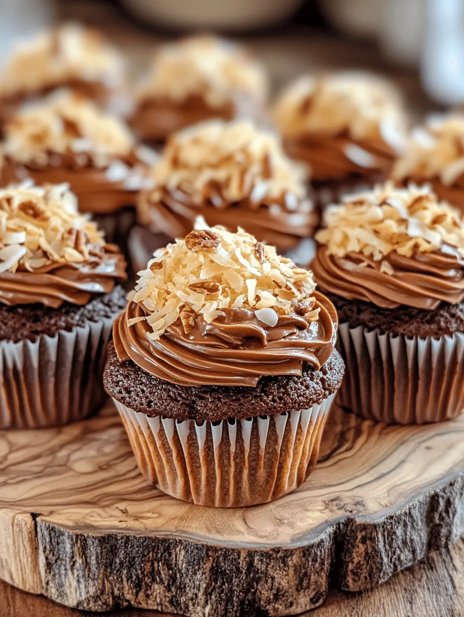 Mouth-Watering Irresistible German Chocolate Cupcakes