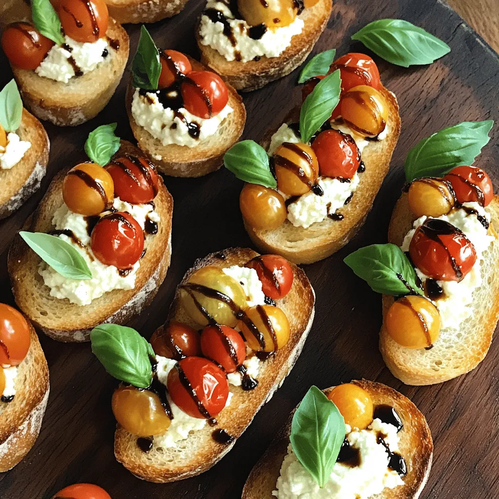 To make Garden Tomato & Whipped Feta Crostini, gather these simple ingredients: