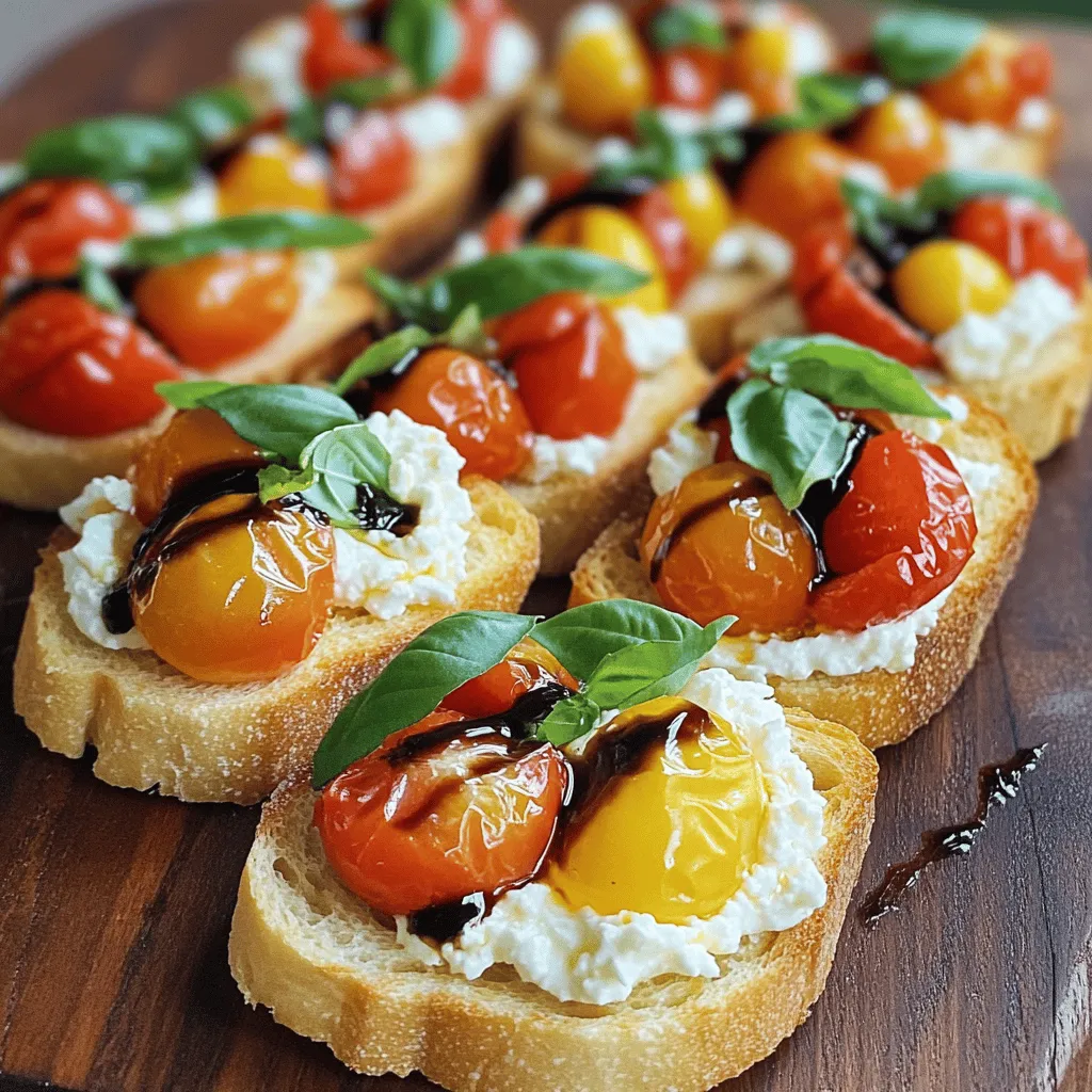 Garden Tomato &#038; Whipped Feta Crostini Delightful Bite