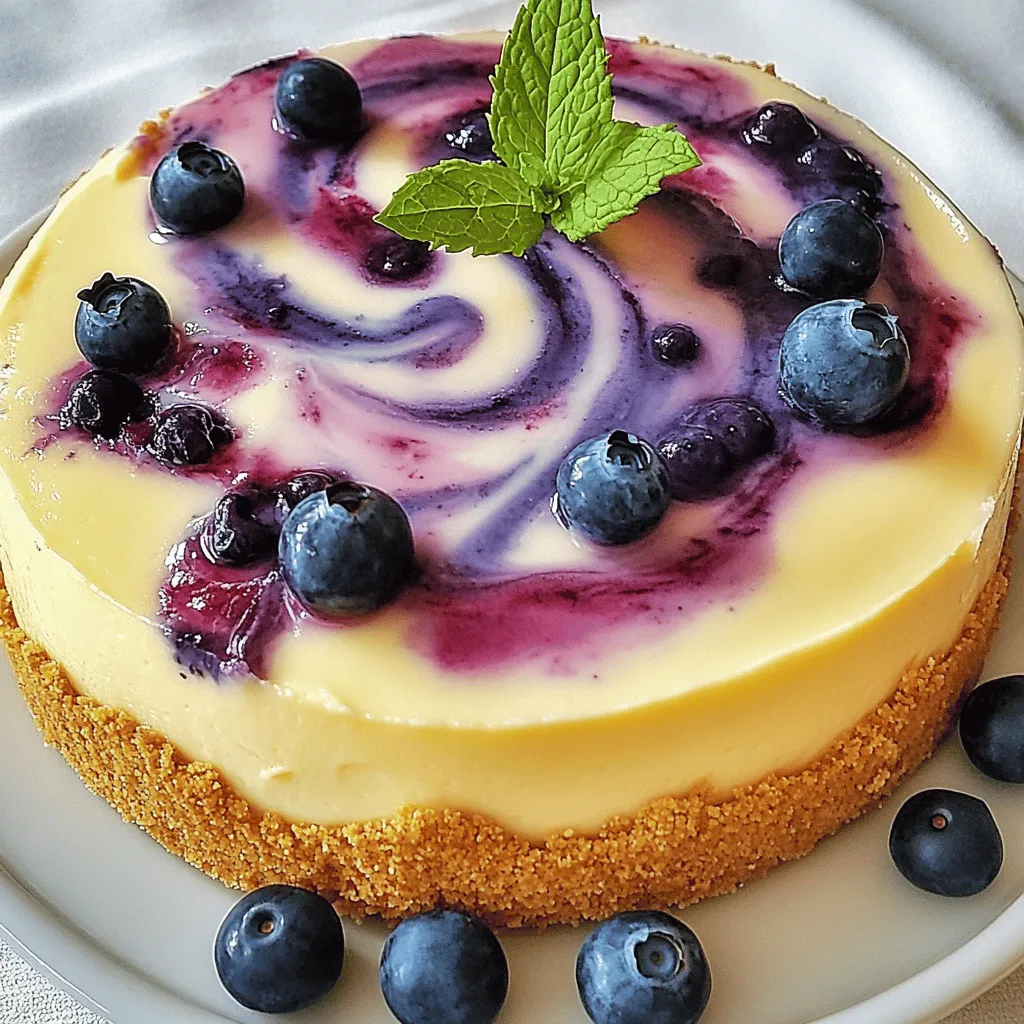 Blueberry Swirl Cheesecake Dreamy Dessert Delight