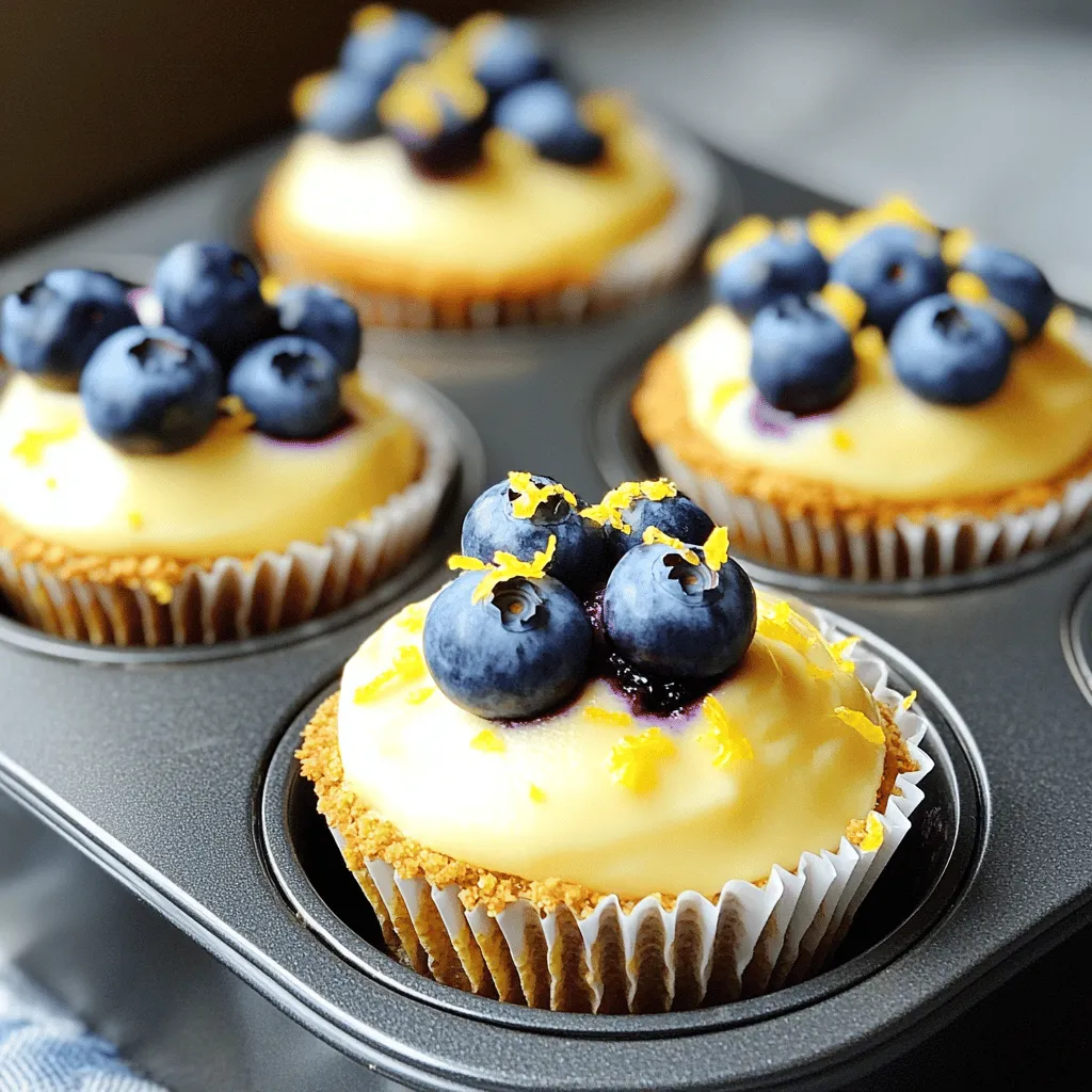 To make mini lemon blueberry cheesecakes, you need some key ingredients. Each one plays a big role in taste and texture. Here’s the list of what you’ll need: